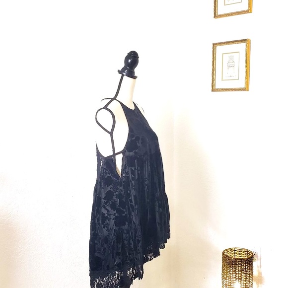Free People velour flowers and lace dress - Picture 3 of 6